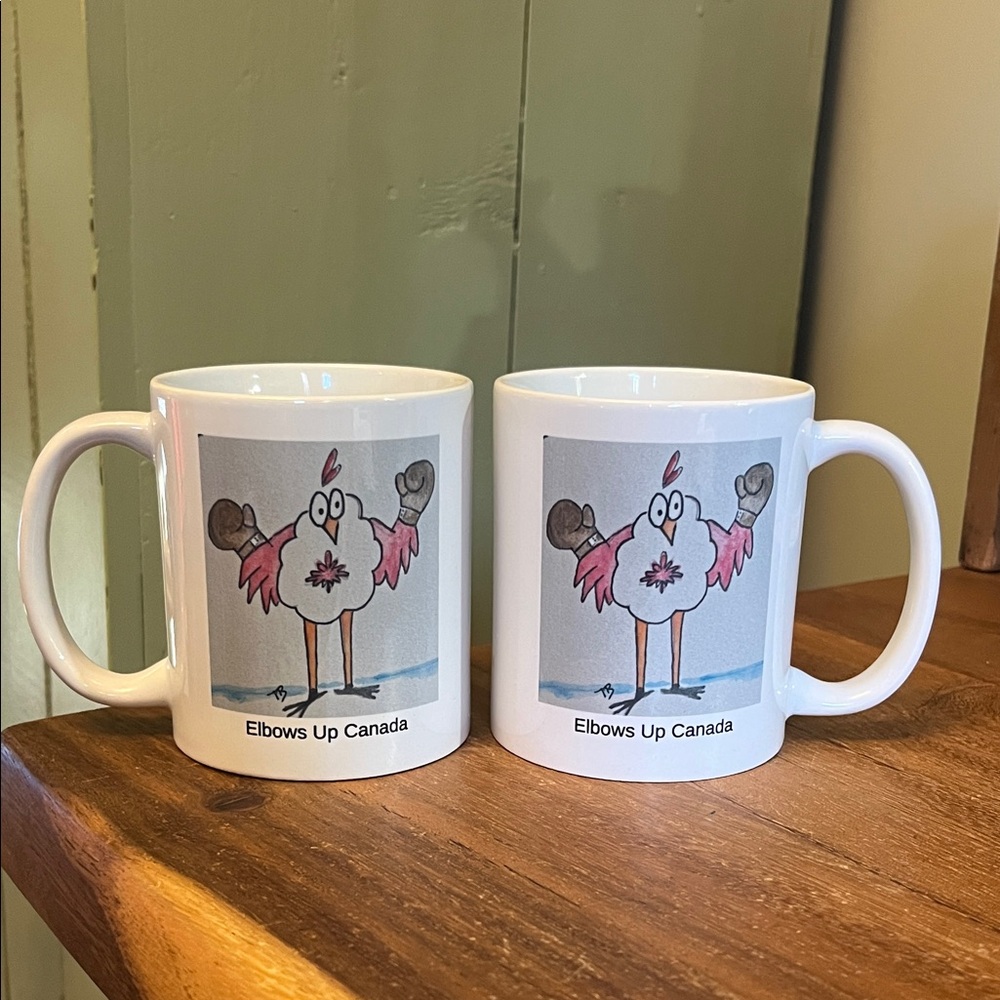 🇨🇦 Elbows Up Canada White Mug Set 🇨🇦